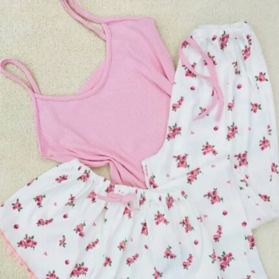 ست تاپ شلوارک شلوار