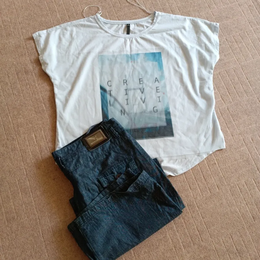 تیشرت رنگ آبی طوسی