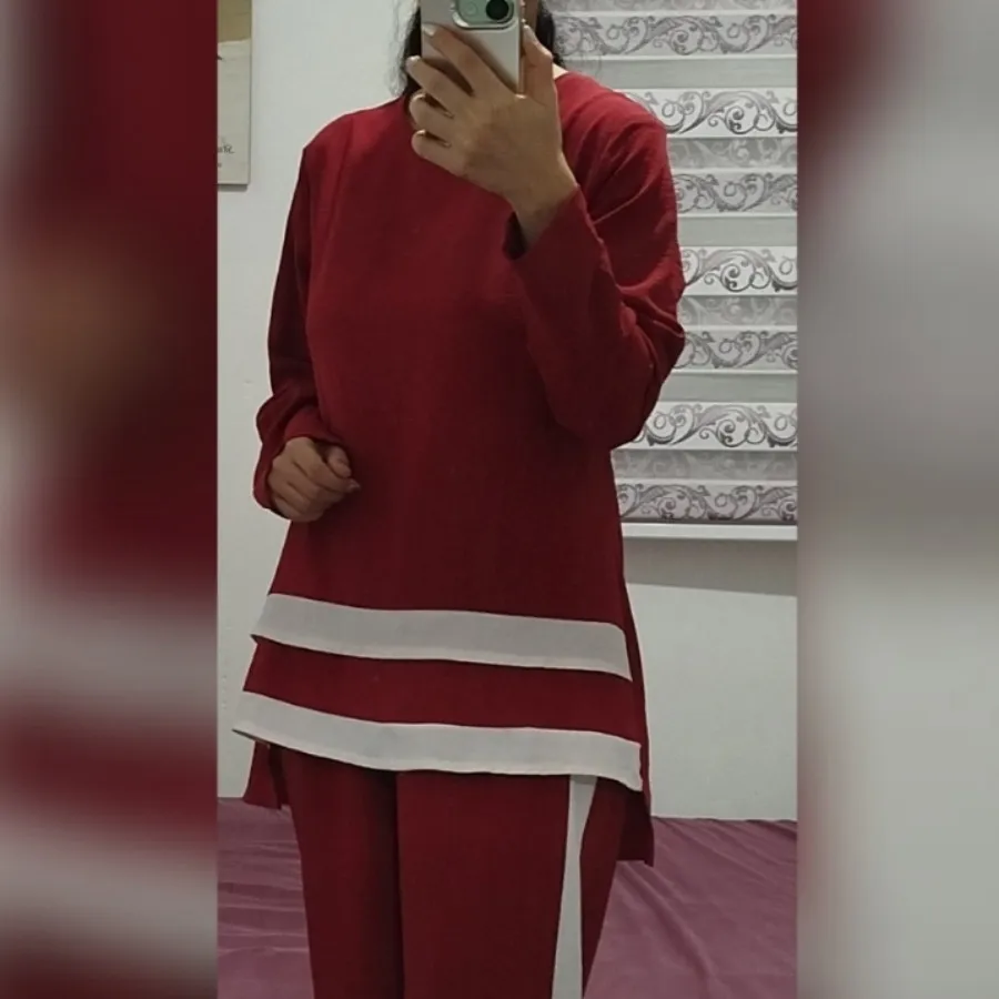 ست تونیک شلوار ابر و بادی