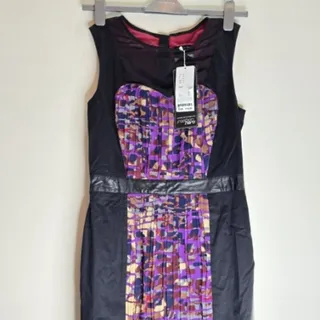 پیراهن کتان حریر تگ دار