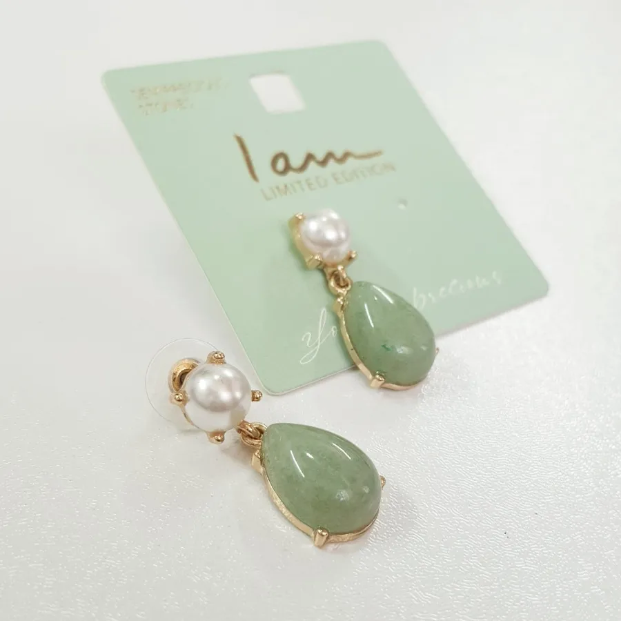 گوشواره آویز سنگ اصل