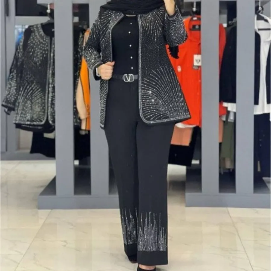 کت شلوار مجلسی زنانه مشکی