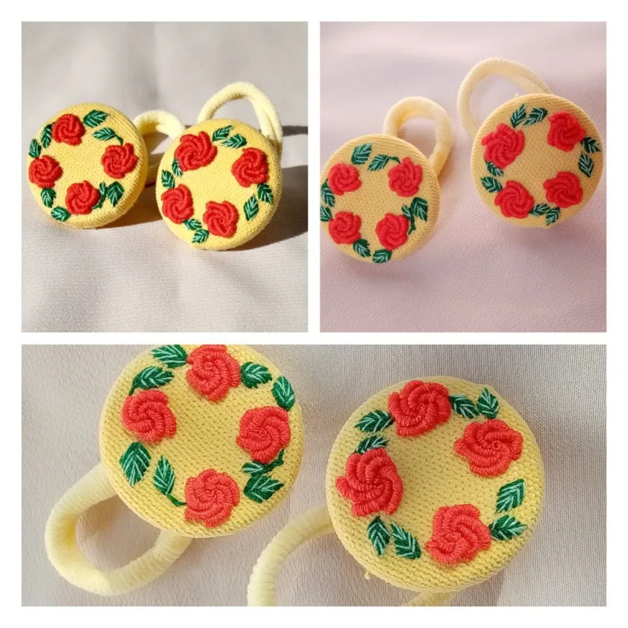 کش مو گلدوزی شده با دست