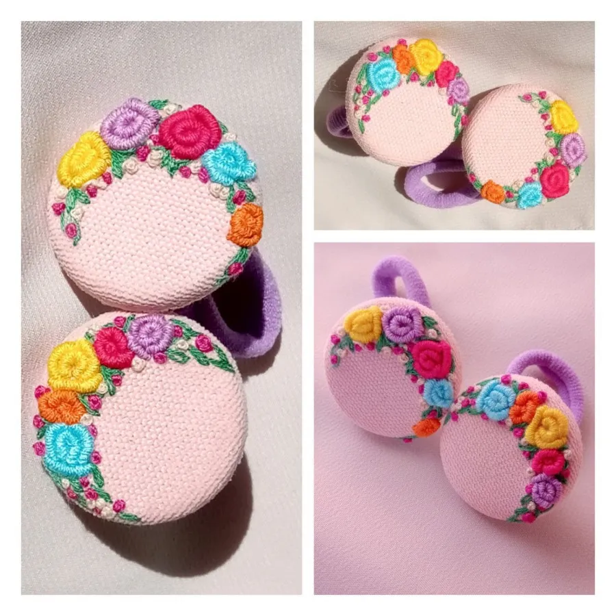 کش مو گلدوزی شده با دست