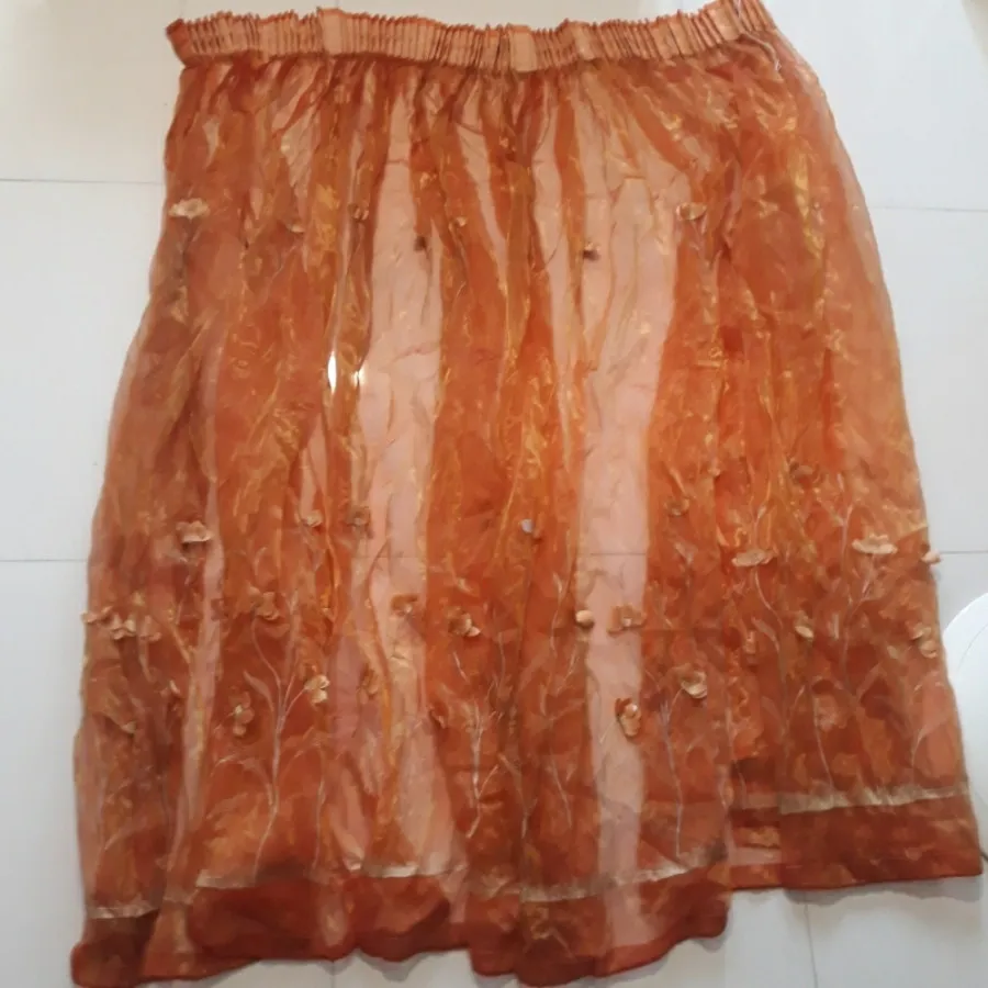 پرده نارنجی با والان مجزا