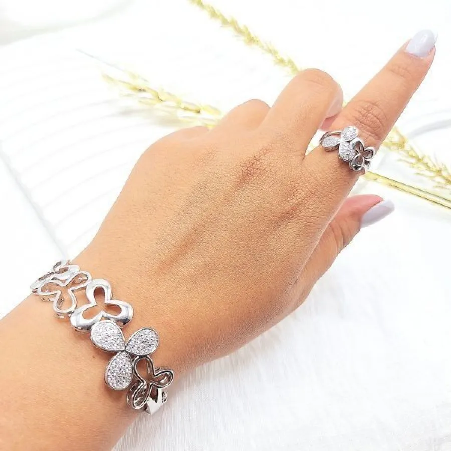 ست انگشتر و دستبند استیل