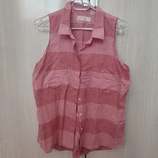 تاپ نخی قرمز چارخونه