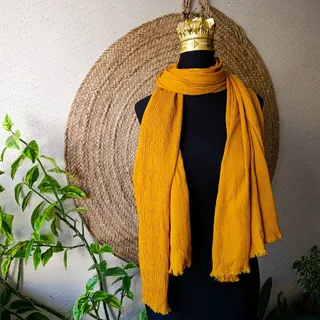 شال خردلی رنگ