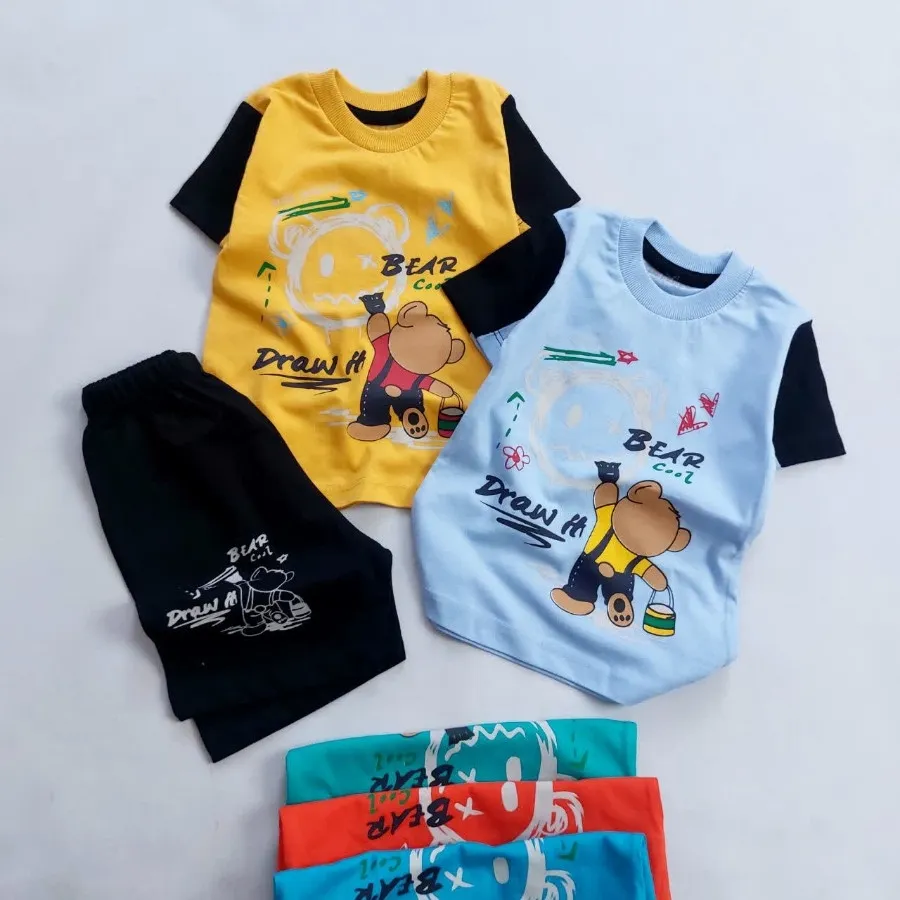 تیشرت شلوارک خرس نقاش