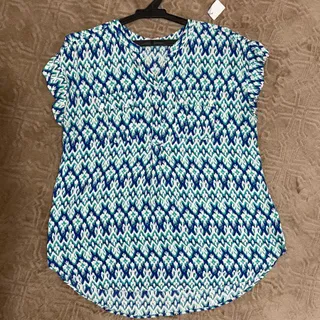 بلوز آستین کوتاه نخ