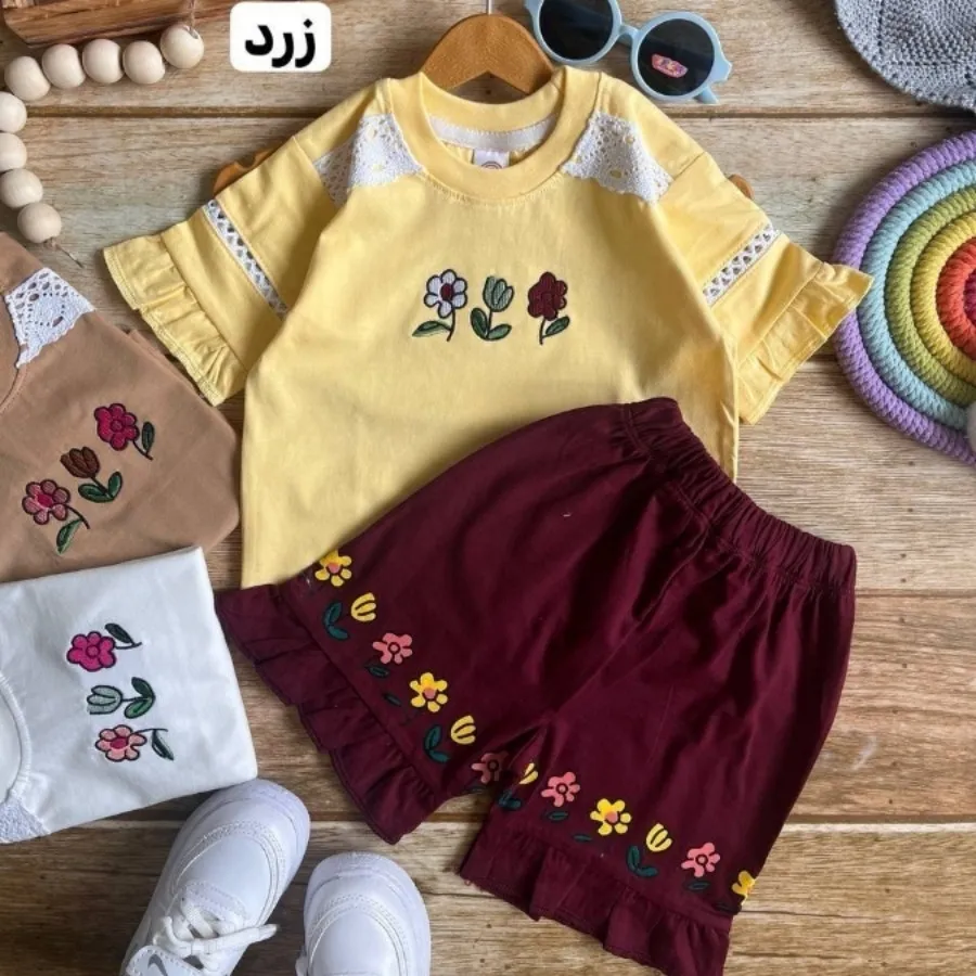 تیشرت شلوارک لاله وبابونه