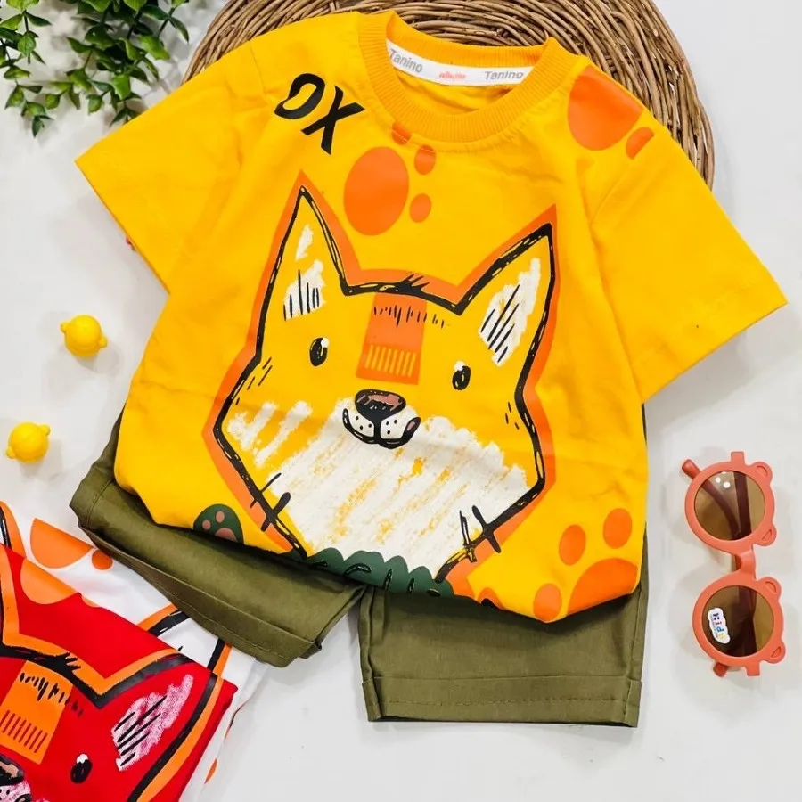 تیشرت شلوارک فاکس کتان