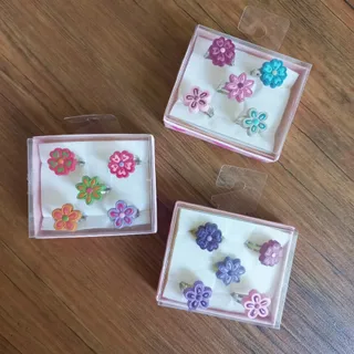 انگشتر دخترانه طرح گل