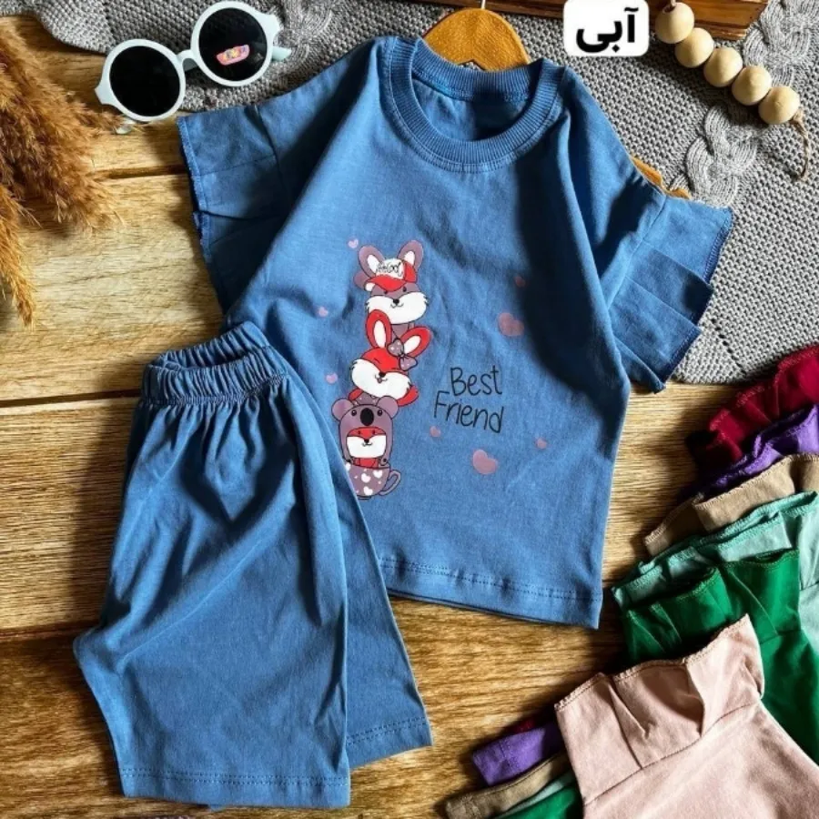 ست تیشرت شلوارک سه خرگوش