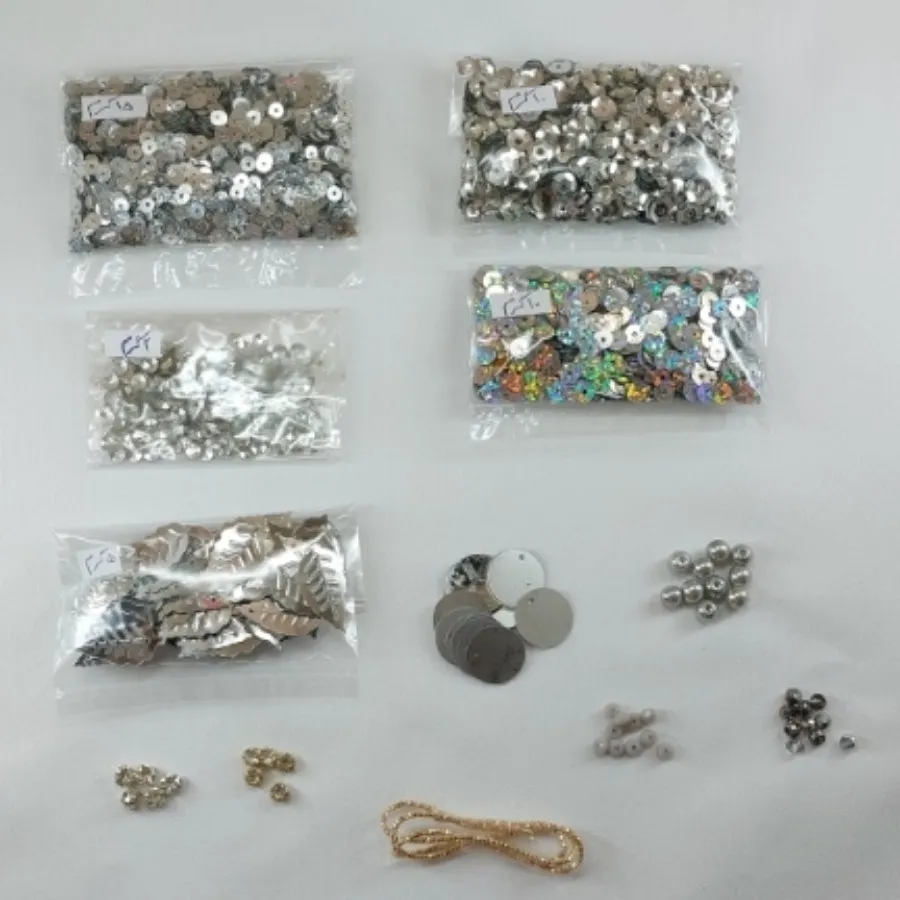 پک جواهردوزی نقره ای