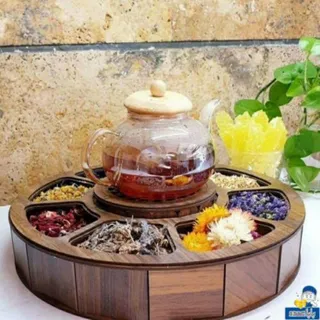 جعبه  تی بگ و آجیل چوبی