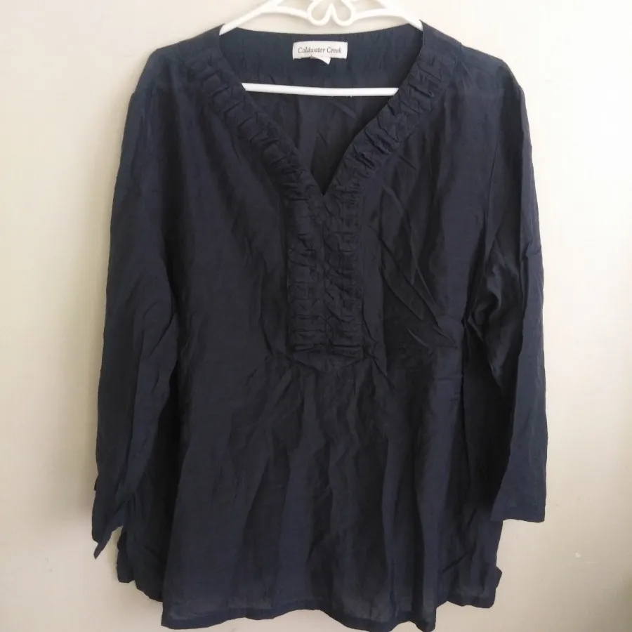 شومیز نخی سورمه ای