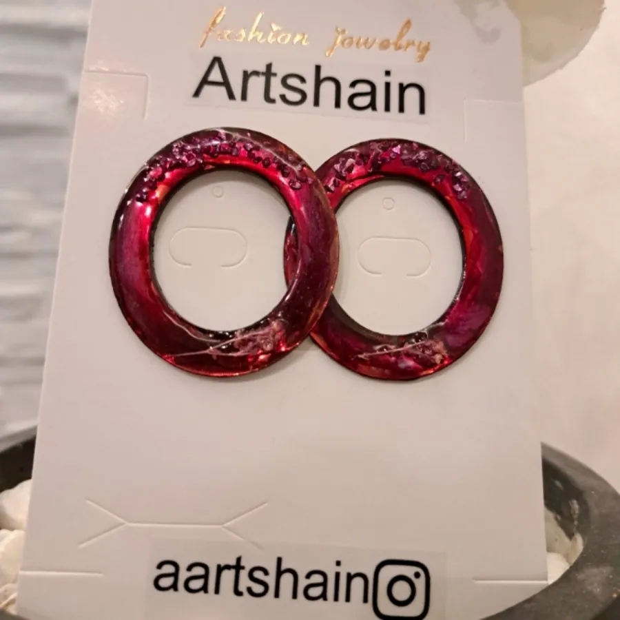 گوشواره رزین بدون اویز