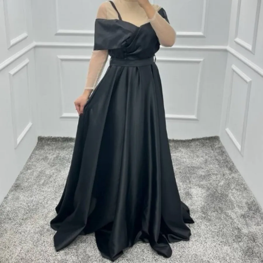 پیراهن مجلسی ساتن ماکسی