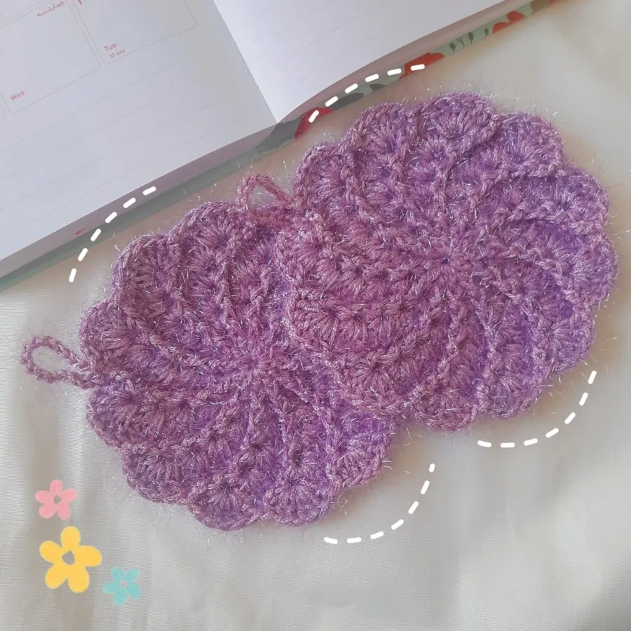 اسکاج گل چرخشی دستبافت