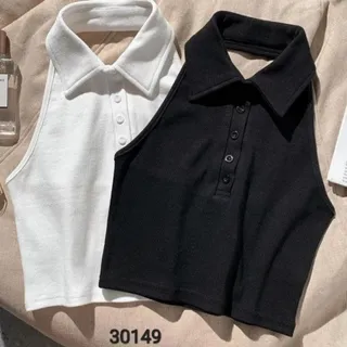 نیم تنه/ کراپ دکمه ای