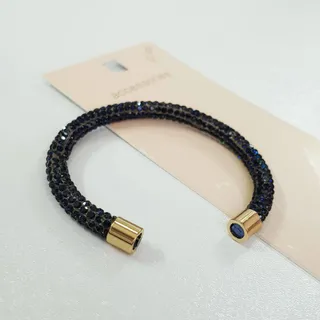 بنگل فنری نگین سرمه ای