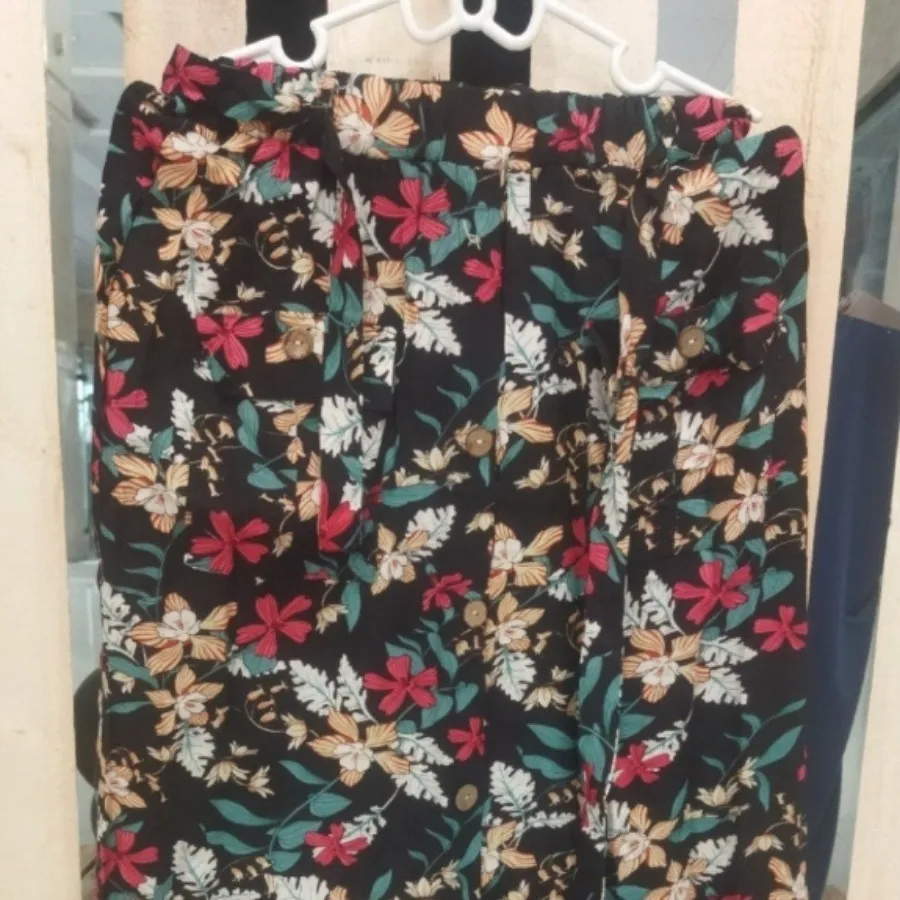 دامن نخی گلدار زنانه