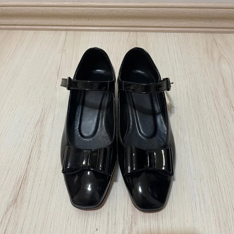 کفش مشکی عروسکی ورنی