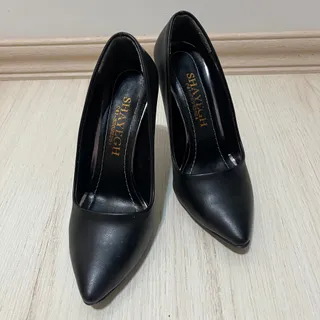 پاشنه بلند چرم مات مشکی