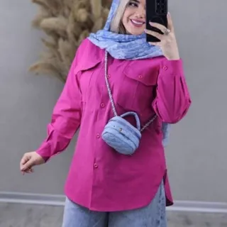 شومیز مانتویی دوجیب