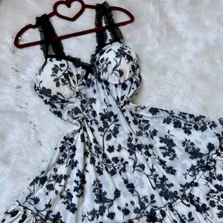 پیراهن گلدار زنانه چیندار