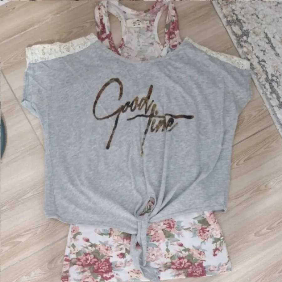 تاپ تیشرت دوتیکه برند ترک