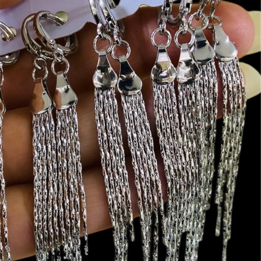 گوشواره اویزدار نقره ای