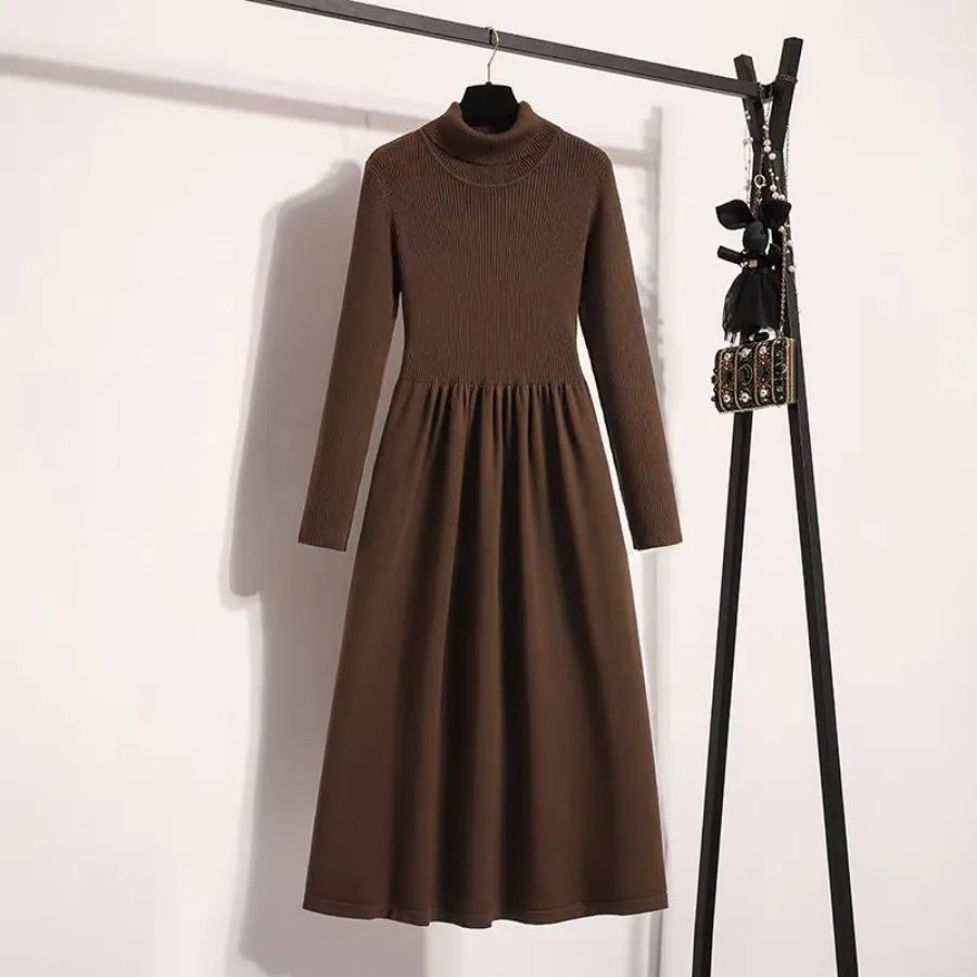 پیراهن بافت یقه اسکی گرم