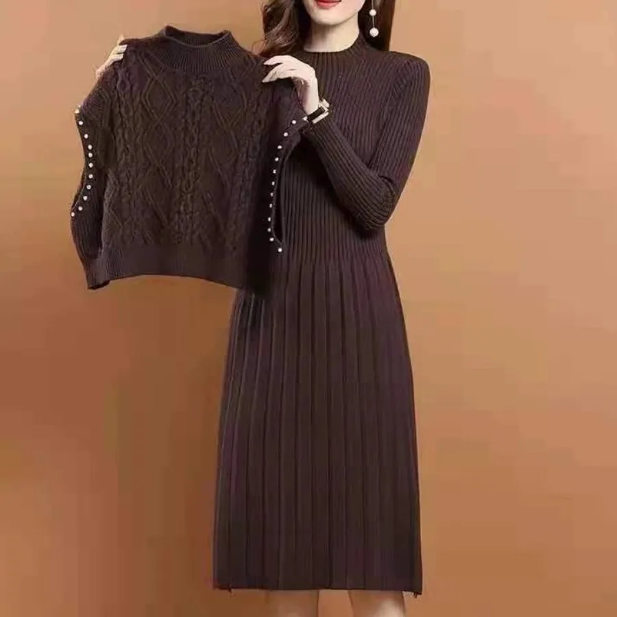 پیراهن دوتیکه بافت گرم