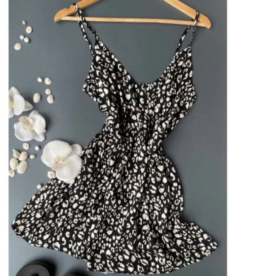 پیراهن پلنگی سفید مشکی