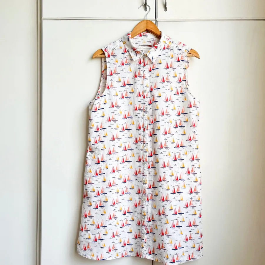 پیراهن لینن قایقی