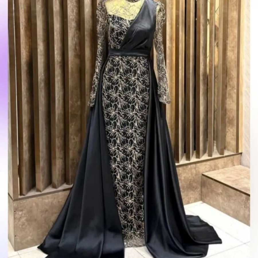 لباس مجلسی مشکی گلد