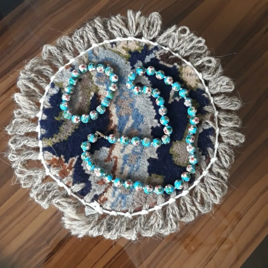 نیم ست مینا کاری ،شکوفه