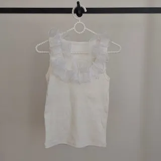 تاپ یقه توری