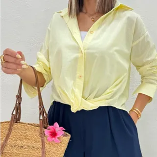 شومیز زرد کره ای