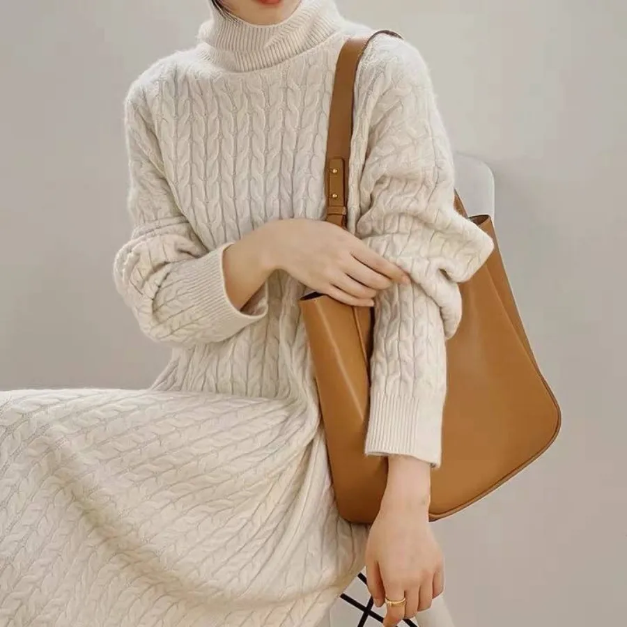 پیراهن بافت گرم بالا بلند