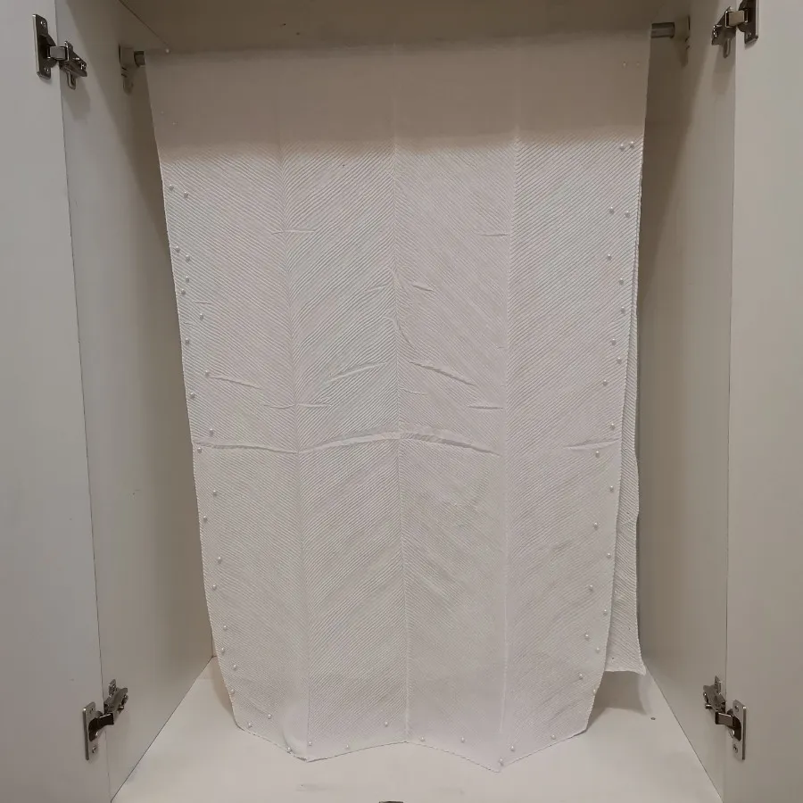 شال سفید مروارید پرچ