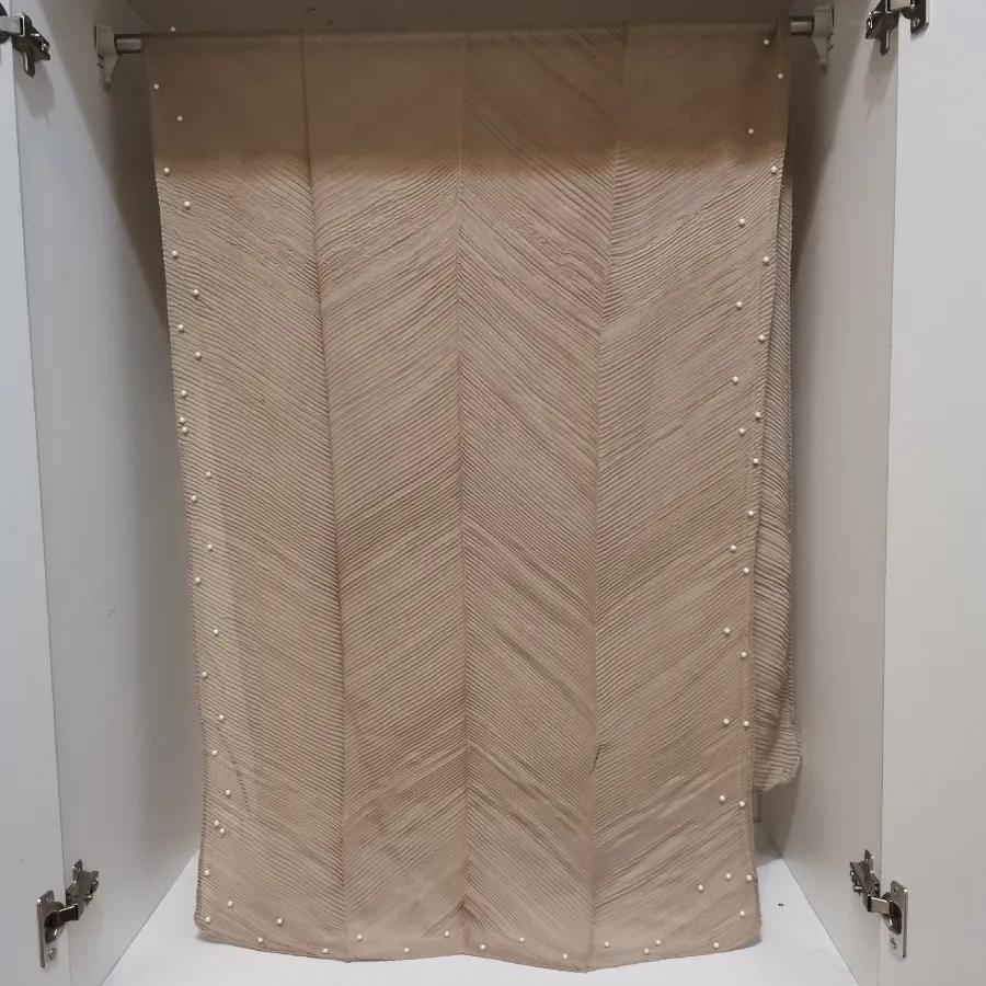 شال نسکافه ای نخی مروارید