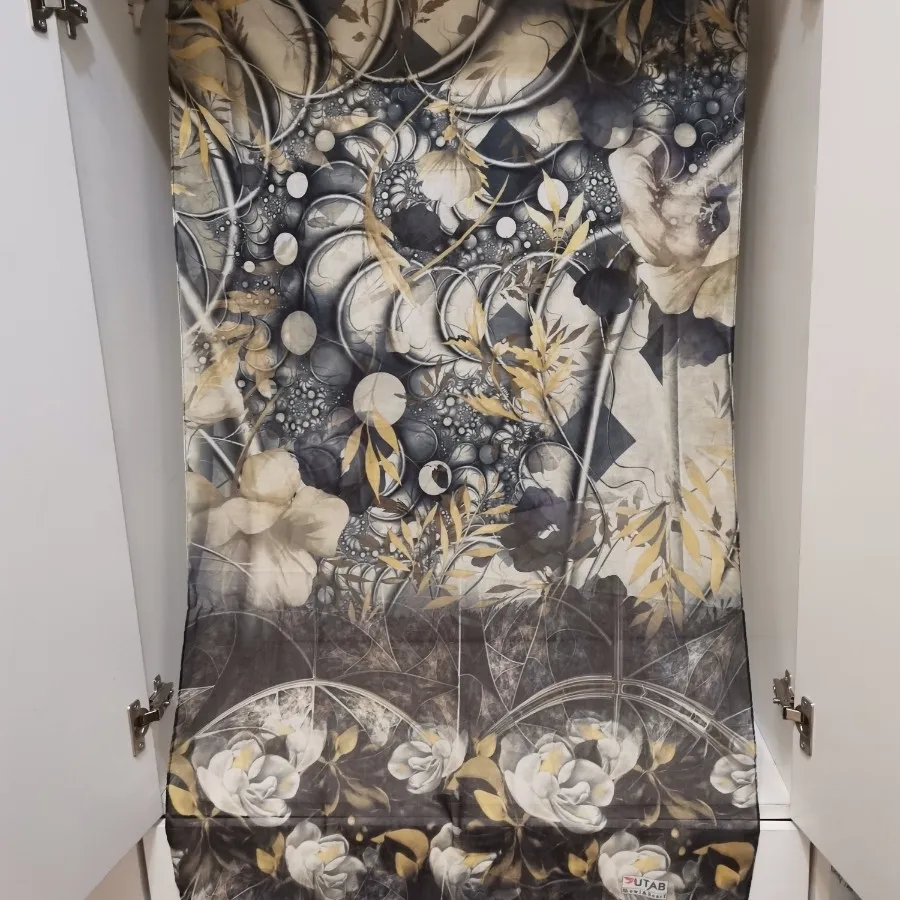 شال دودی طرحدار نخی