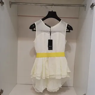 شومیز مجلسی حریر زردسفید