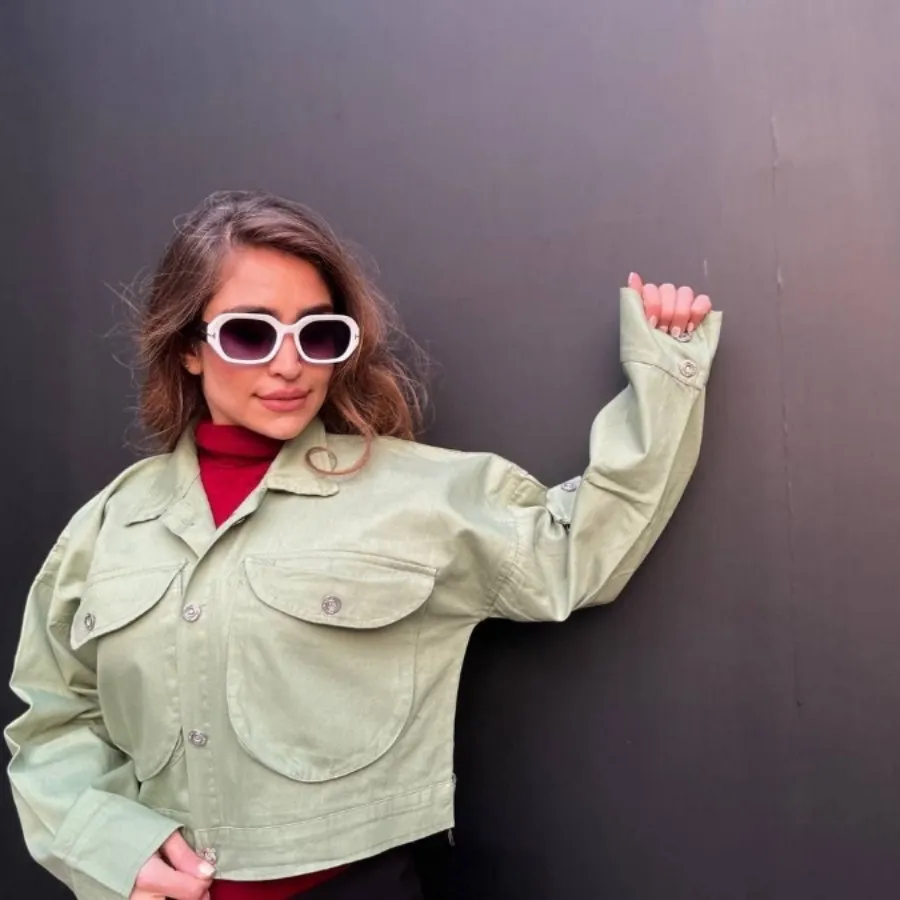 کراپ کتان دو جیب