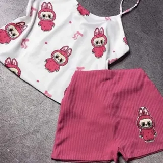 ست تاپ شورتک لبوبو