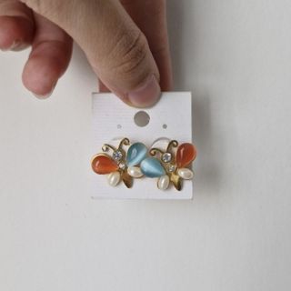 گوشواره پروانه نگین‌دار
