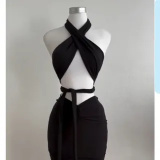 ست کراپ دامن ریون